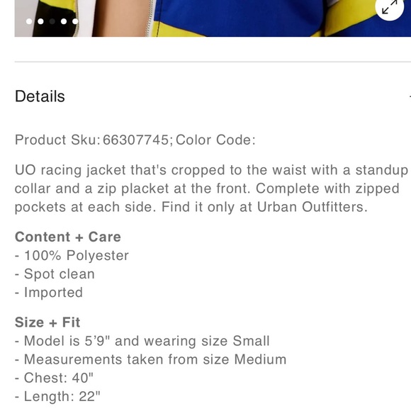 Urban Outfitters Della Racing Jacket. NWOT - Picture 14 of 15